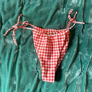 SKATIE Red Gingham Bobbi Bikini Bottom